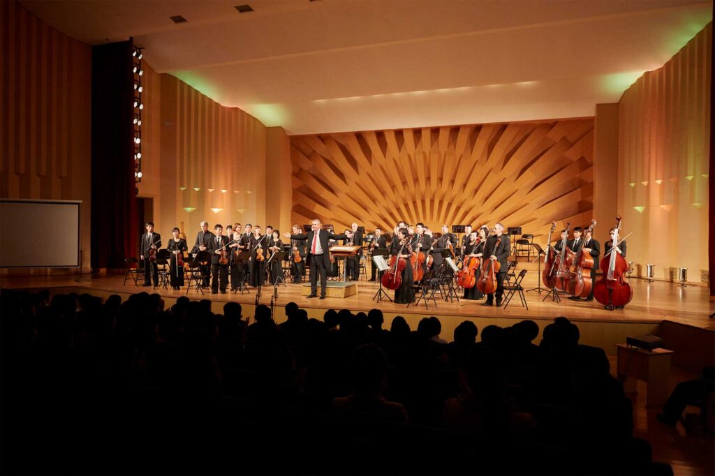 The official concert featuring musicians from Pyongyang Kim Won Gyun Conservatory and Munich Chamber Orchestra during their visit to Pyongyang