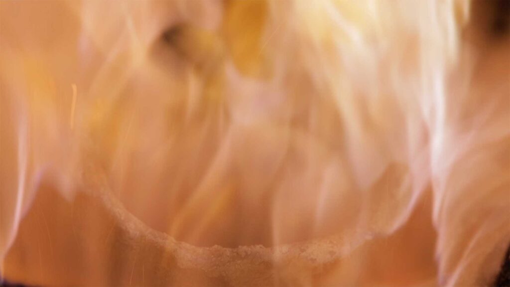 Korean craftsman Soo-Young Kim, winner of the YÉOL Award for Craftsman, uses fire and intense heat to forge his materials.