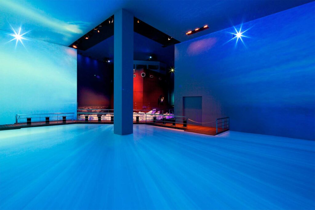 Russia’s National Day event at the World Exhibition in Yeosu, South Korea, featuring a video projection within the Pavilion highlighting Russia's connection to the ocean.