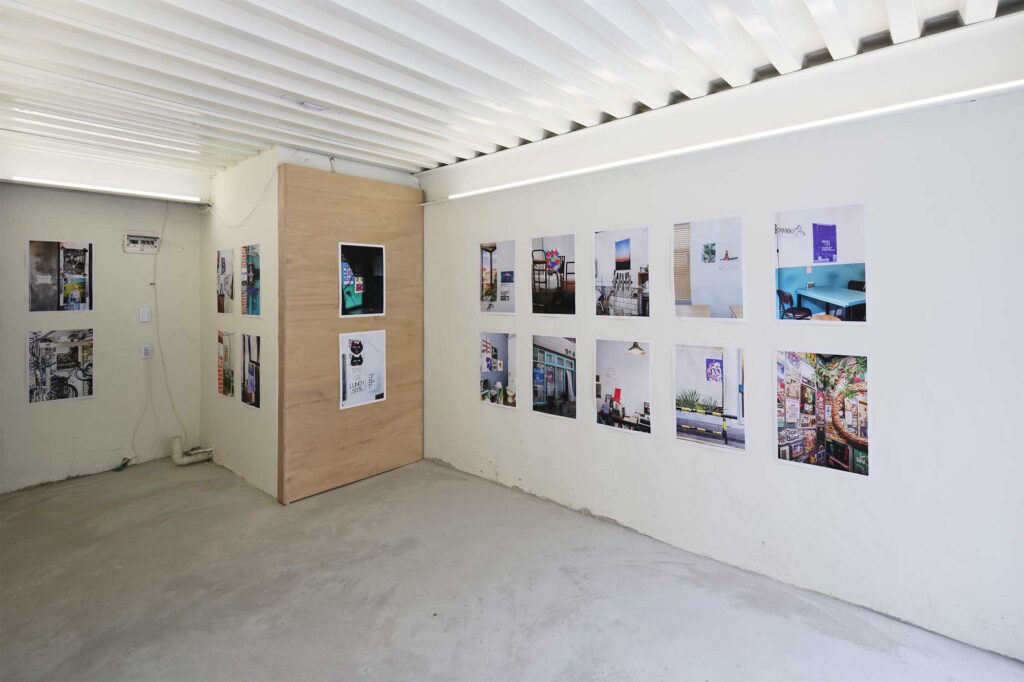 Walls of the exhibition space adorned with posters for the poster exhibition in Seoul, South Korea, by Graphic Magazine as part of Propaganda Press.