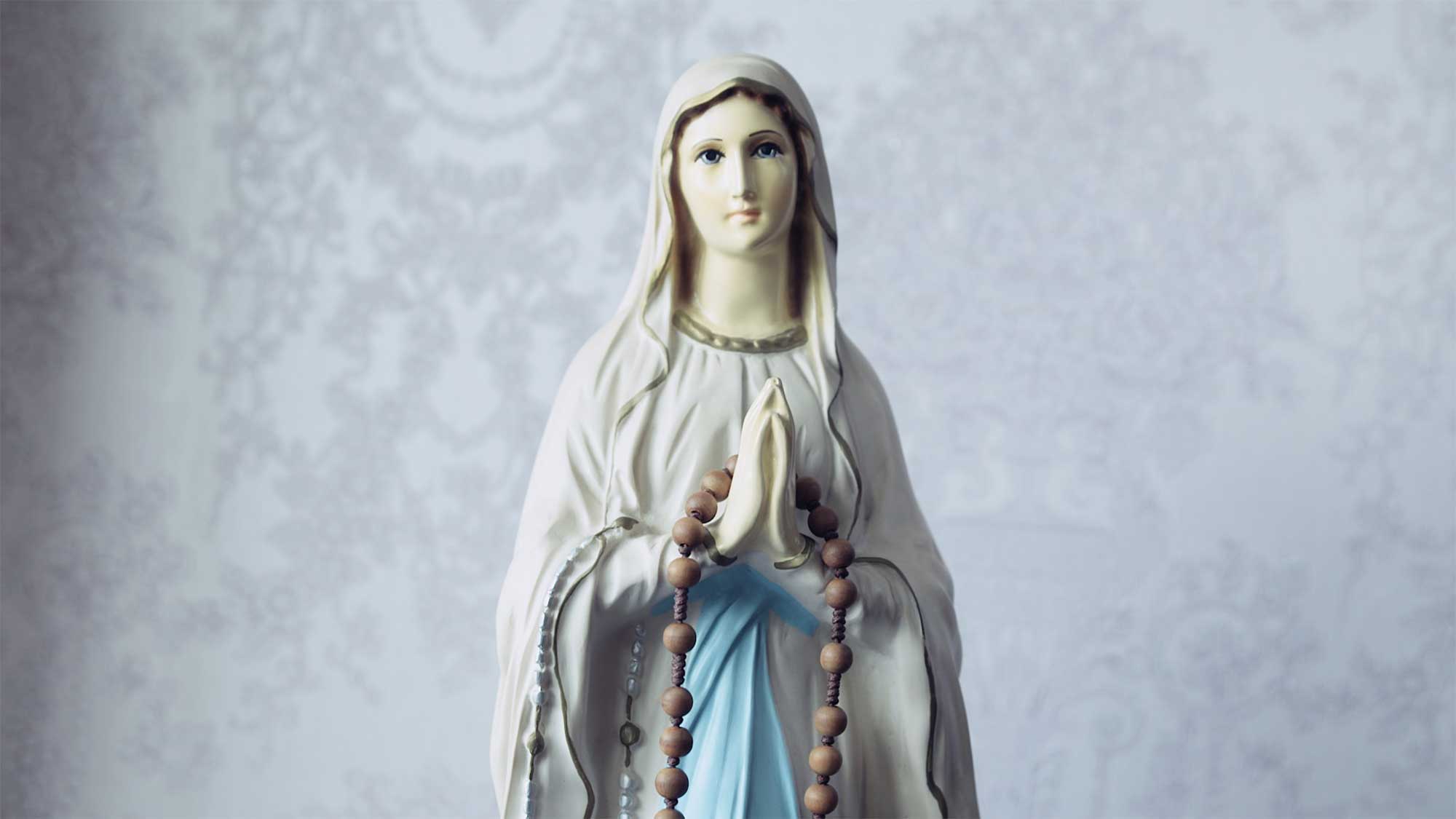 A Holy Maria statue stands in the room of a man who lost his life in the Sewol ferry disaster in South Korea.