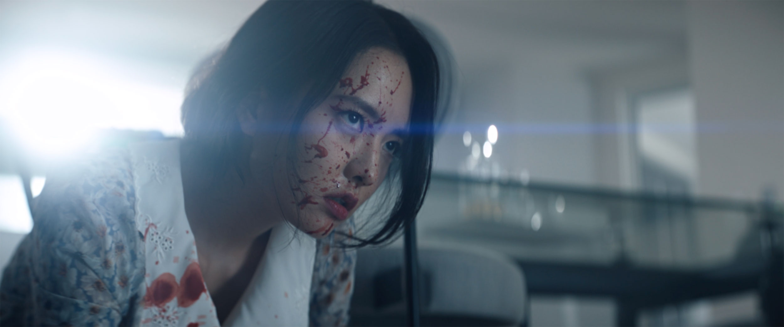 Hojo Shin bloodied during the home invasion sequence in IDOLS