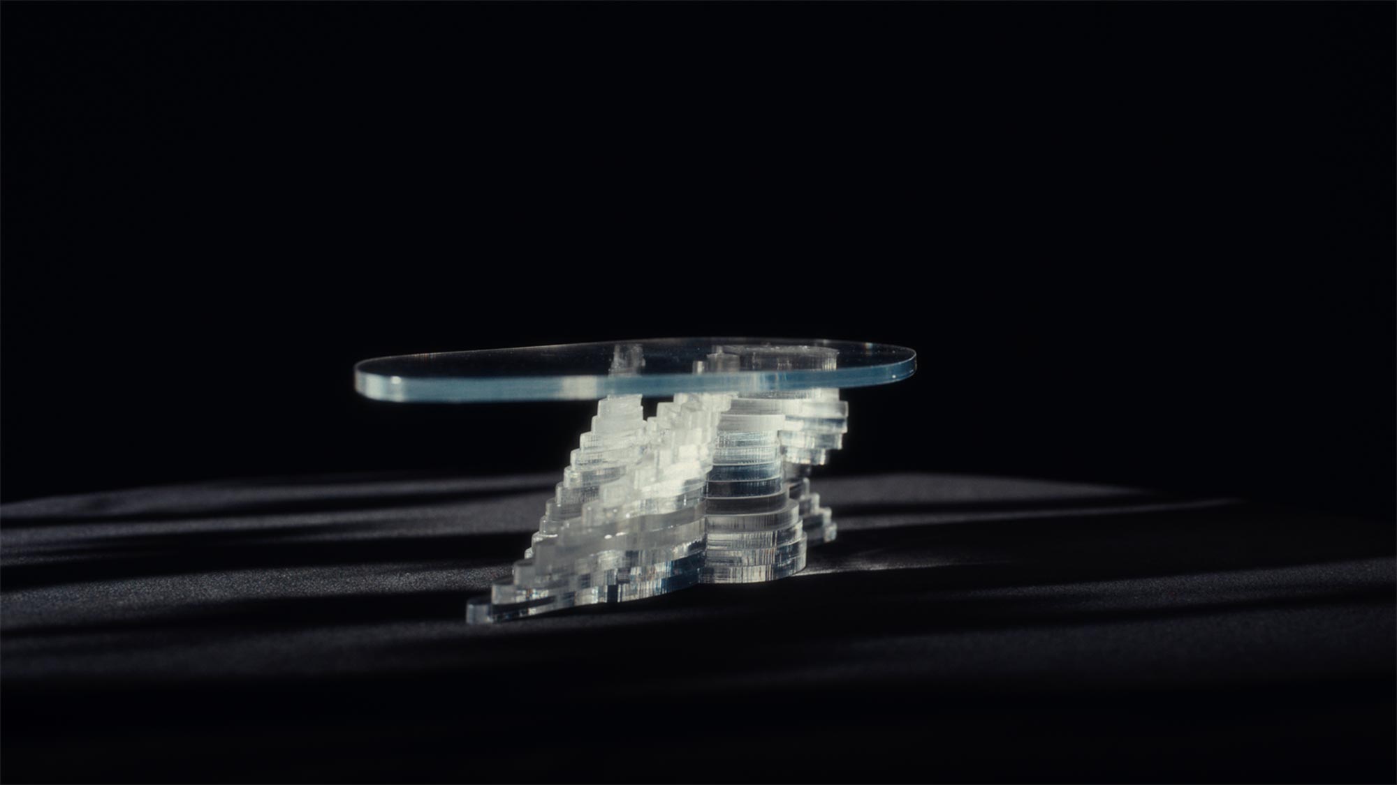 Transparent acrylic architectural model detail