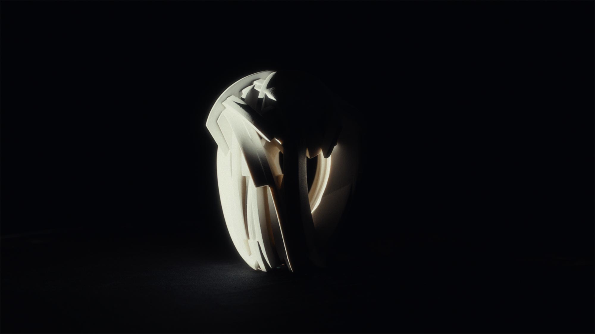 Sculptural circular architectural study model