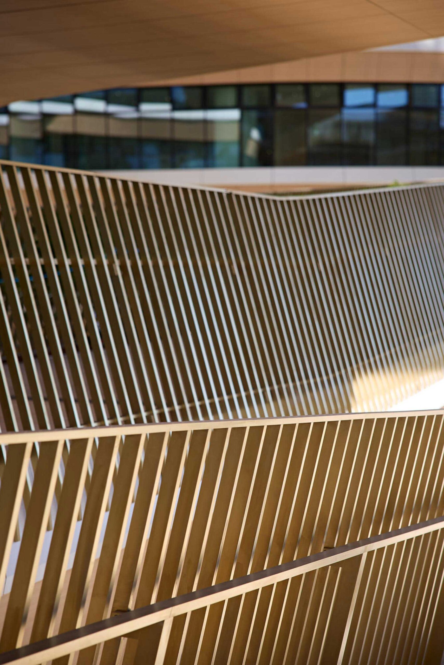 Exterior screen detail at Hana Bank Headquarters by NBBJ