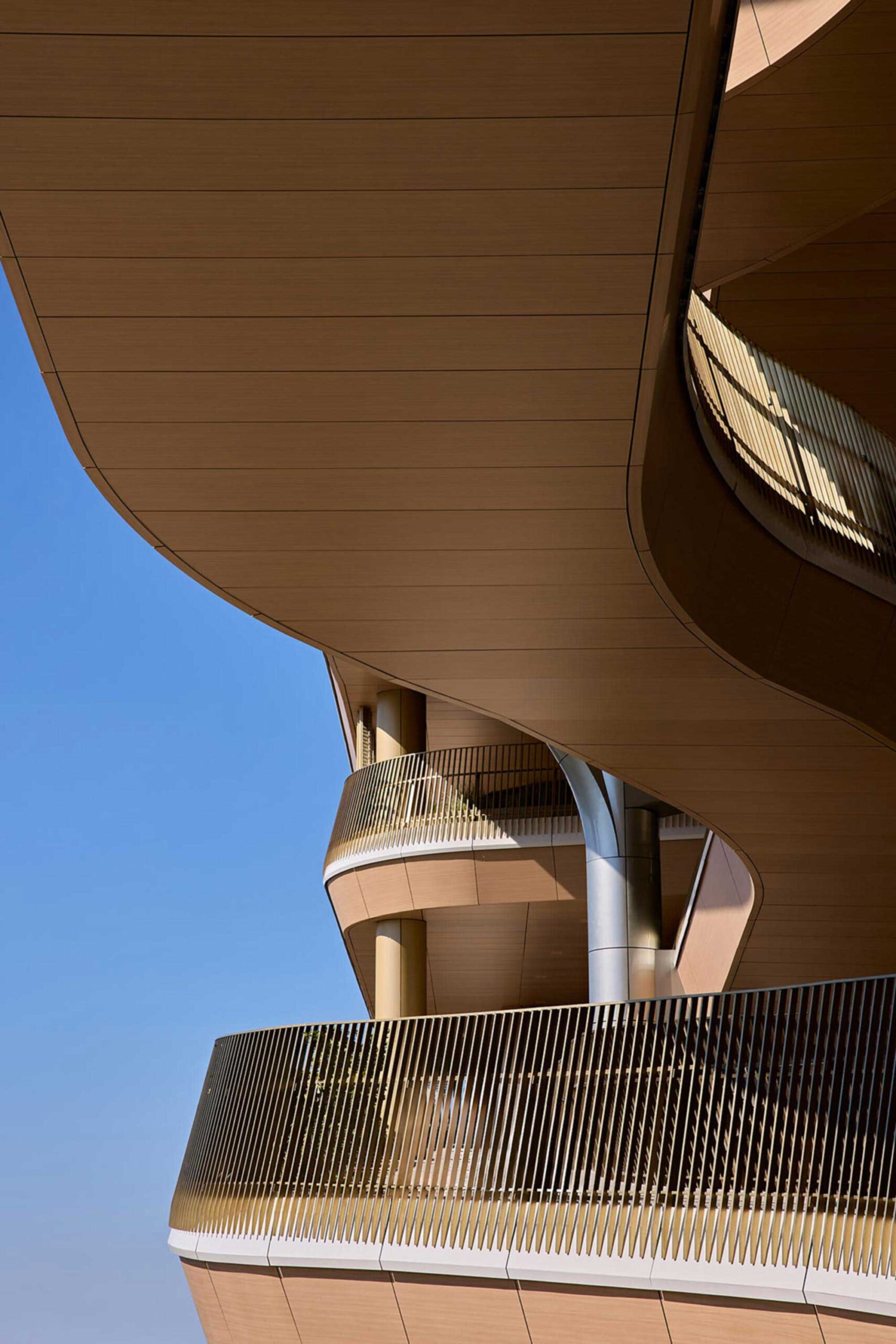 Sweeping curved terraces at Hana Bank Headquarters by NBBJ