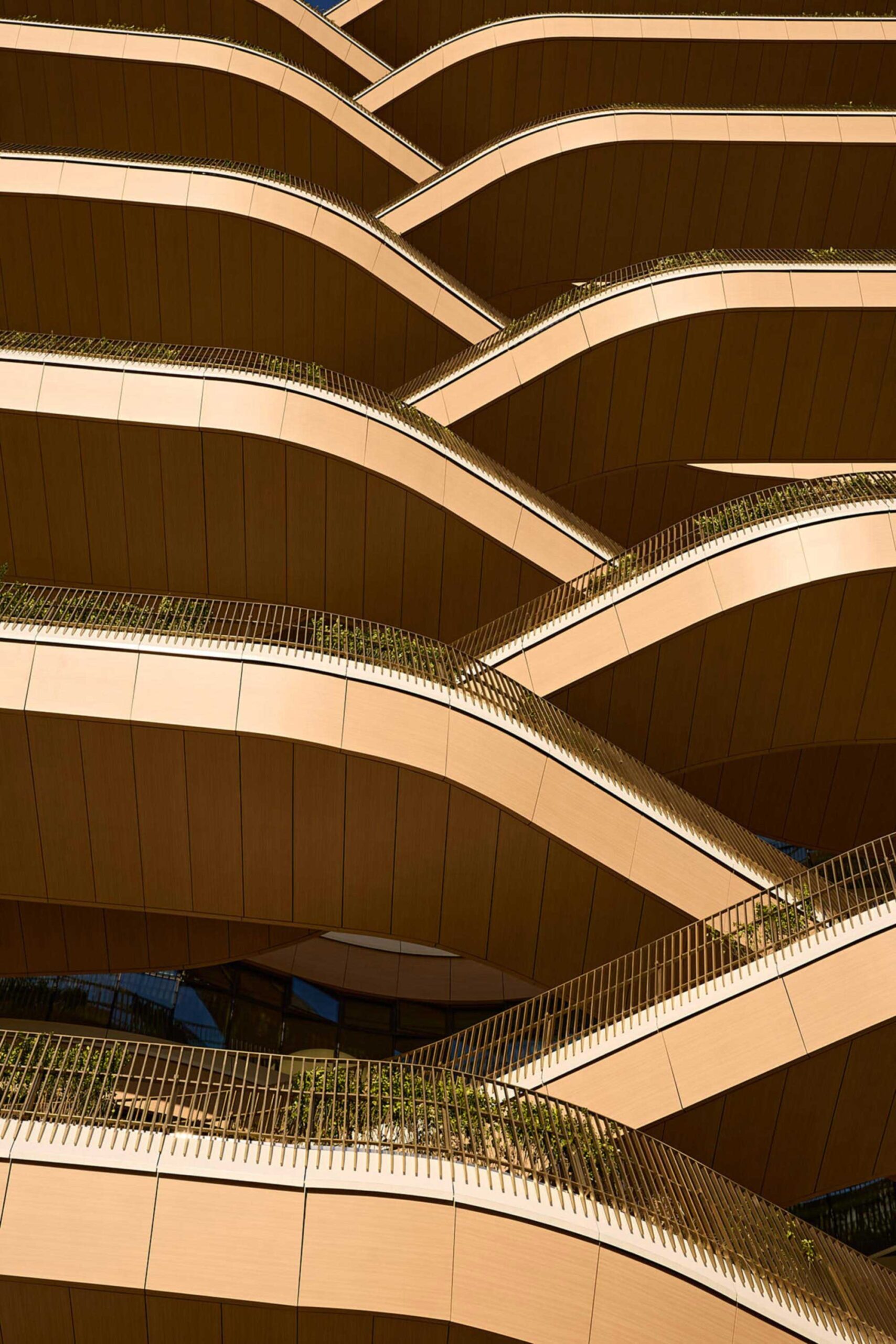 Flowing exterior terraces at Hana Bank Headquarters by NBBJ