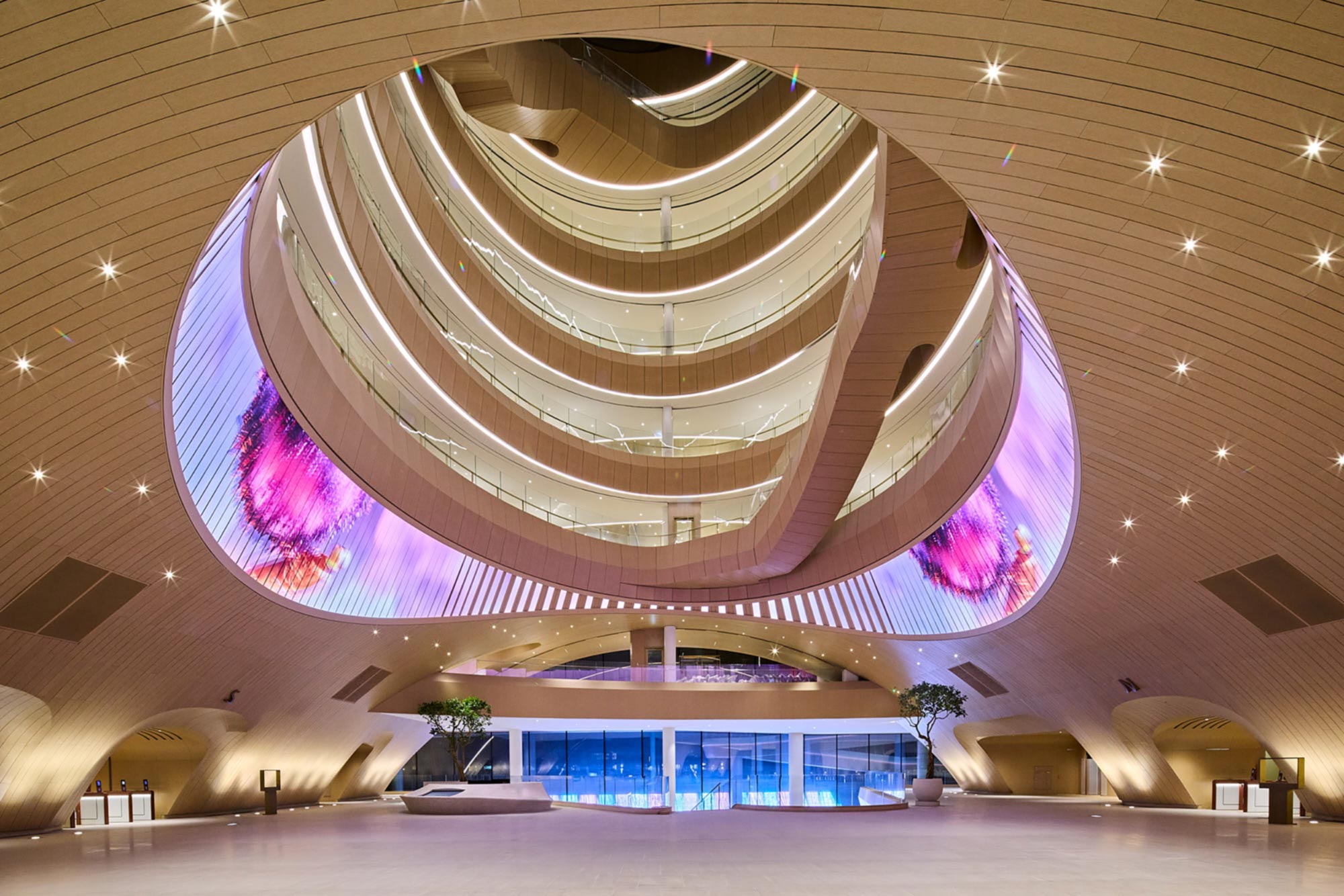 Interior atrium at Hana Bank Headquarters by NBBJ